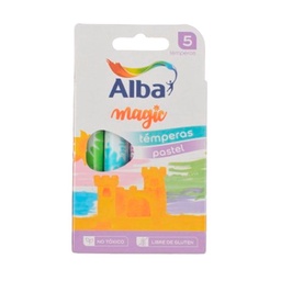 Témpera Alba Magic Pastel 5 Pomos 8 ml