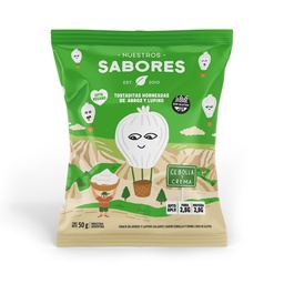 Tostadas de Arroz Nuestros Sabores Cebolla y Crema 50 g.