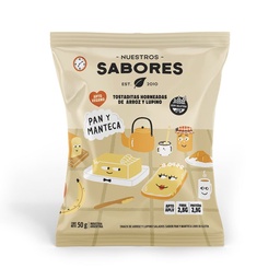 Tostadas de Arroz Nuestros Sabores Manteca 50 g.