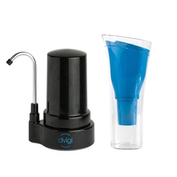 Purificador de Agua Compact Negro + Jarra Purificadora Sense Azul Dvigi