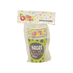 Vaso Descartable Carrefour Polipapel 8 Oz. Frases x 8 uni Hagas