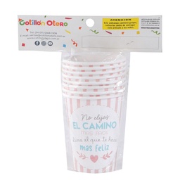 Vaso Descartable Carrefour Polipapel 8 Oz. Frases x 8 uni Camin