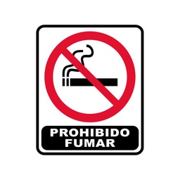 Cartel 11x13 Prohibido Fumar