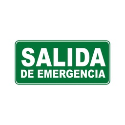 Cartel 30x15 Salida de Emergencia