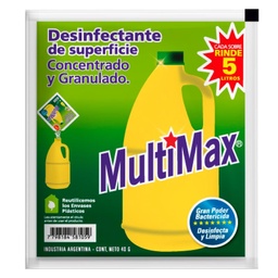 Desinfectante Lavandina Multimax para Diluir en Polvo (Rinde 5 Litros) 40 g.