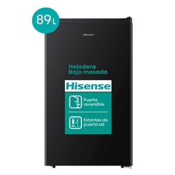 Heladera Bajo Mesada 93lts Hisense Negro Rs-12drb