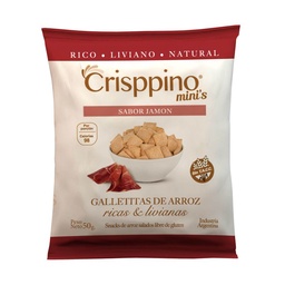 Galletas de Arroz Crisppino Jamón 50 g. Sin Tacc