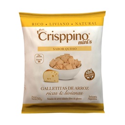 Galletita de Arroz Crisppino Queso 50 g. Sin Tacc