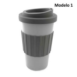 Vaso Térmico con Grip de Silicona y Tapa A Rosca (Modelos Surtidos)