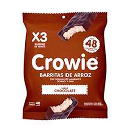 Barras Arroz y Semillas Crowie Chocolate 12 g. x 3 uni