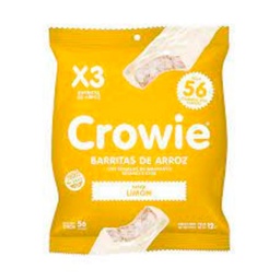 Barras Arroz y Semillas Crowie Limón 12 g. x 3 uni