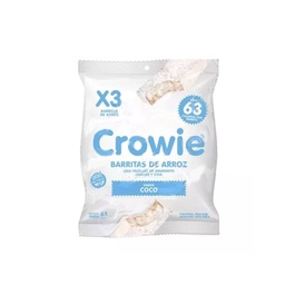 Barra de Arroz Crowie Coco Pack Sin Tacc 12 g. x 3 un.