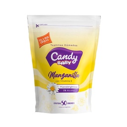 Toallitas Húmedas Candy Baby de Manzanilla 50 uni