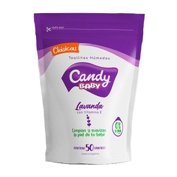 Toallita Húmedas Candy Baby Lavanda Dp 50 uni