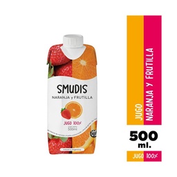 Jugo Natural Smudis Naranja Frutilla 500 cc.