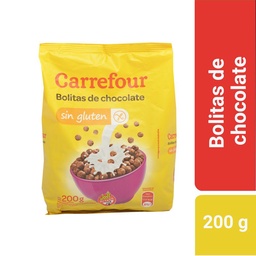 Cereal Carrefour Bolitas Chocolate Sin Gluten 200 g.