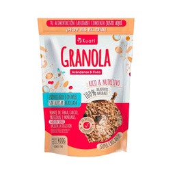 Granola Kuati Sabor Coco y Arándanos 400 g.