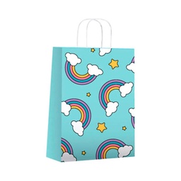 Bolsa Regalo Arco Iris Mediana 22X10x30 cm