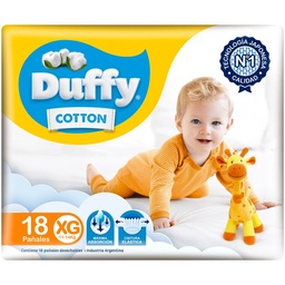 Pañales Duffy Talle Xg Cotton Megapack x 18 uni