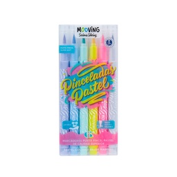 Marcador Mooving Coloring Doble Pincel x6 uni
