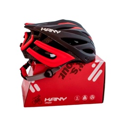 Casco Kany Ruta Talle m Color Negro Rojo