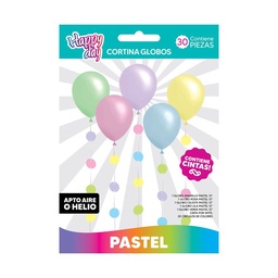 Set Cortinas con Globos Pastel