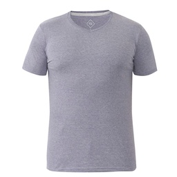 Remera Tex Manga Corta Escote V Melange