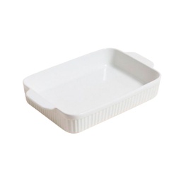 Fuente para Horno Rectangular Asas Rayas 19.5X31x5.5 cm