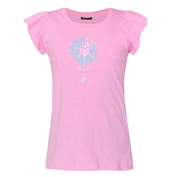 Remera Tex Manga Corta Estampada con Glitter