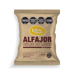 Alfajor Sin Tacc Lulemuu de Chocolate y Dulce de Leche 50 Grs