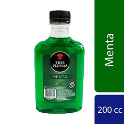 Licor de Menta Tres Plumas 200 cc.