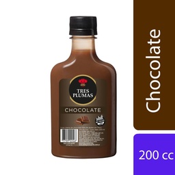 Licor de Chocolate Tres Plumas Petaca 200 cc.