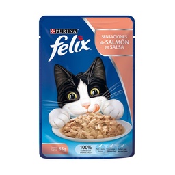 Alimento para Gatos Félix 85 g. Sensasiones de Salmón en Salsa