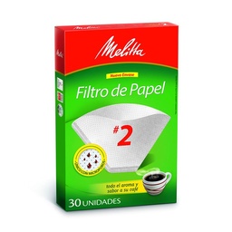 Filtro de Café de Papel Número 2 Melita 30 u.