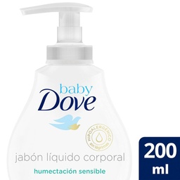 Jabón Líquido Corporal Baby Dove Humectación Sensible 200 ml.