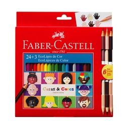 Lápices Colores Faber Castell (+3 Bicolor Cyc) x 24 uni