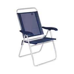 Silla Reclinable 4 Posiciones Boreal Azul Marino / Aluminio