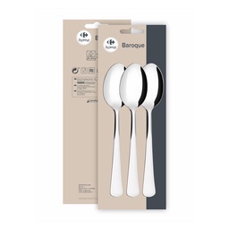 Cucharas de Postre Carrefour Home Acero Inoxidable Blíster x 3 uni