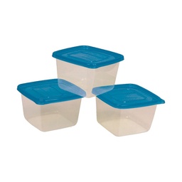 Set de 3 Herméticos Cuadrados de 1150 ml