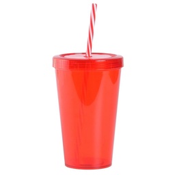 Vaso Sao Bernardo Simple con Tapa Rosca Rojo 700 ml.