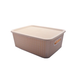 Caja Organizadora Simil Ratan con Tapa 12 lts