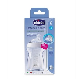 Mamadera de Vidrio 250ml Chicco Naturalfeeling Pure Glass