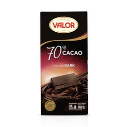 Tableta Chocolate Negro 70 Valor 100 g.