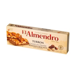 Turrón Duro El Almendro con Chocolate 75 g.
