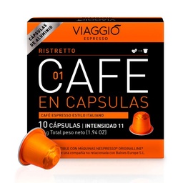 Cápsulas de Café Viaggio Ristretto Espresso x 10 uni