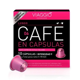 Cápsulas de Cafe Viaggio Lungo Espresso x 10 uni