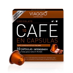 Cápsulas de Cafe Viaggio Cioccolato Espresso x 10 uni