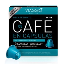 Cápsulas de Café Viaggio Decaffeinato Espresso x 10 uni