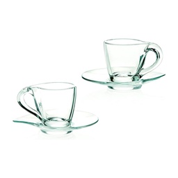 Tazas y Plato Pasabahce Café Reciclado Verde 98 cc x 4 uni