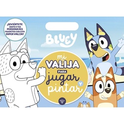 Libro Bluey Valija P/jugar y Pintar